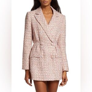 Self-Portrait Double Breasted Bouclé Knit Mini Dress NWOT